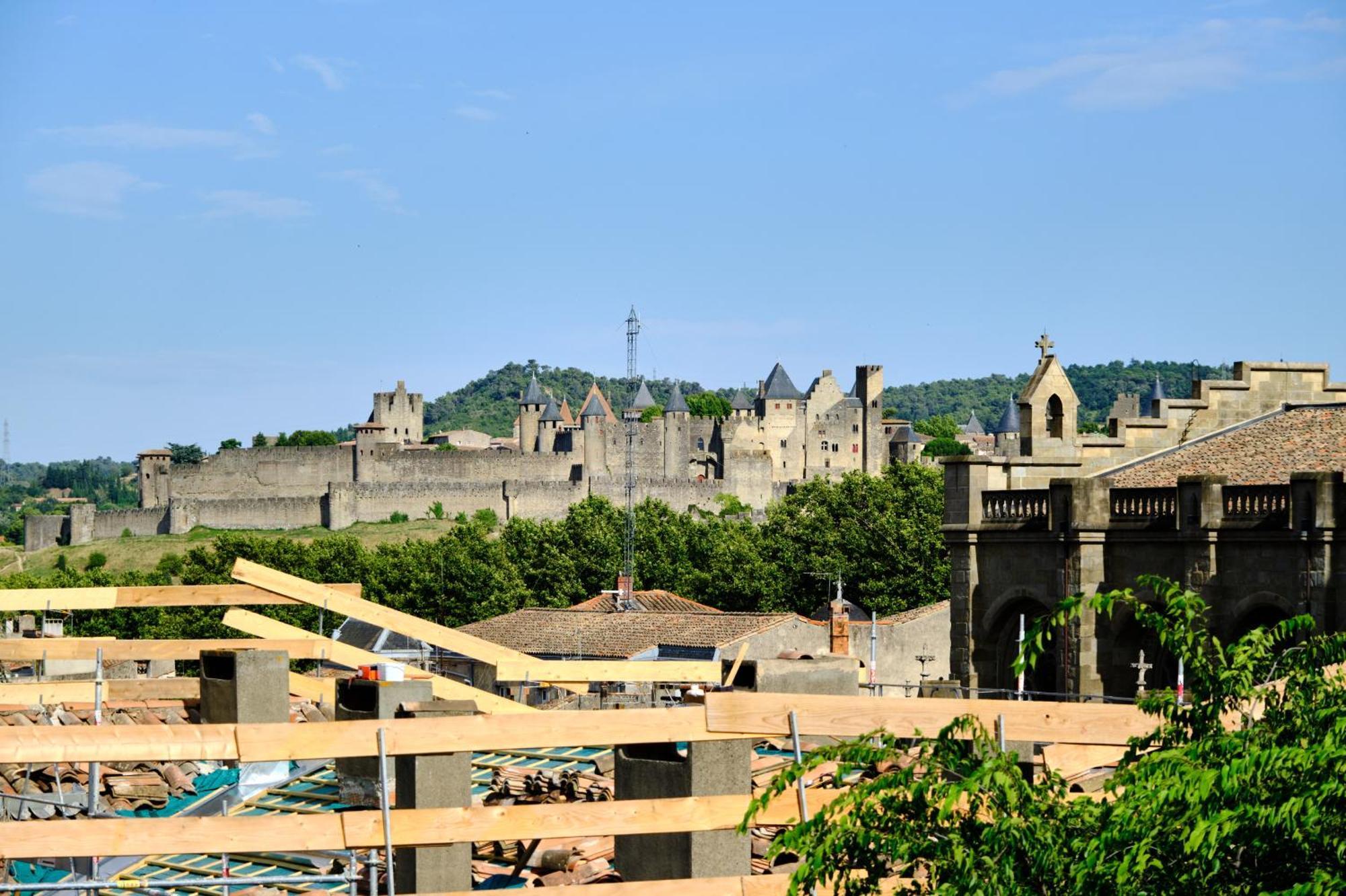 Mon Toit Carcassonnais •Hypercentre •Terrasse •Vue Apartment Carcassonne Exterior photo